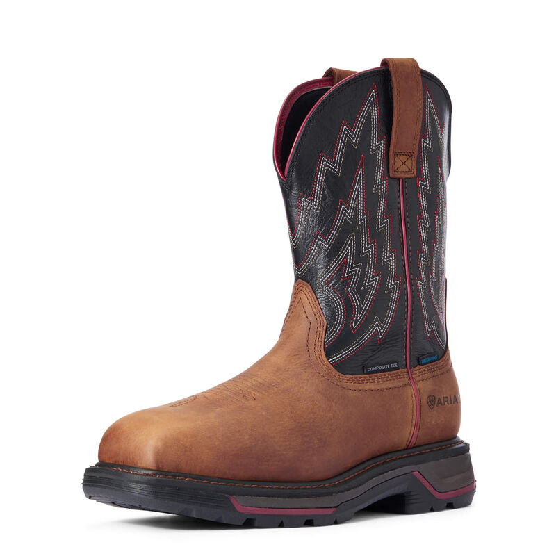 Botas De Trabajo Ariat Big Rig Waterproof Composite Toe Marrones Hombre - Chile 459-GDEMPR